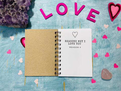 25 Reasons why I love you mini book of love notes, long distance first anniversary boyfriend gift things I love about you gift ideas