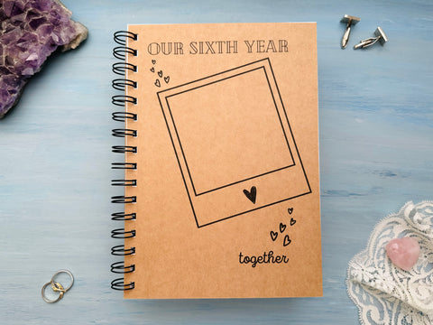 our sixth year together journal, six year anniversary gift for boyfriend