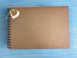 Rustic vintage style A4 blank scrapbook with ivory cream pages (sale 511)