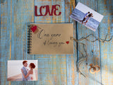 One year of loving you scrapbook album, first year anniversary gifts for boyfriend, 1 year paper wedding anniversary present for husband