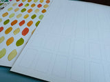 Watercolour practice sheets - repetitive shapes bundle - leaves circles, rectangles, triangles, diamonds/squares