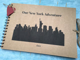 Personalised New York scrapbook album, honeymoon memory book, America travel journal