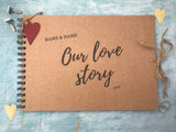 our love story scrapbook personalized gift, custom Long distance relationship gift, photo album engagement present for girlfriend