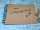 personalised autograph book, custom school leavers gift notebook, end of school year class signatures book for class graduation gift