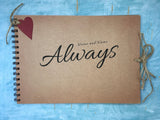 Personalised scrapbook album always with names, long distance relationship gift, valentines gift ideas