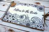 letters to the bride scrapbook album with envelopes & note cards, envelope guest book alternative, bridal shower guestbook and photo album