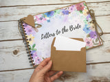 Letters to the bride mini envelope guest book alternative, rustic guest book with small envelopes, alternative wedding guest book