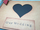 Rustic Wedding scrapbook album, personalized wedding scrapbook, custom wedding guest book, vintage style wedding photo album