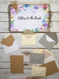 Letters to the bride mini envelope guest book alternative, rustic guest book with small envelopes, alternative wedding guest book