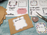 Open when letters kit with mini envelopes & labels, long distance relationship gift for boyfriend, mini open when envelopes