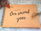 personalized 2nd anniversary gift, our second year scrapbook album, custom 2 year anniversary gift for second year of marriage