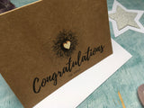 Sunflower Congratulations card, engagement card, new job card, retirement card congratulations new home card