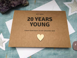 Personalised 20th birthday card, 20 years young est 2003 20th birthday card for women, birthday card for son born in 2003