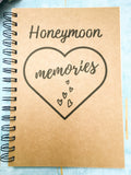 Honeymoon memories notebook journal, engagement gift, proposal gift idea