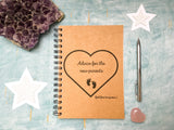 Advice for the new parents journal, A4 or A5 scrapbook, baby shower gift, new baby congratulations gift for new parents