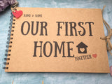 our first home scrapbook album, housewarming gift, first home gift, house photo album, moving in gift for couple