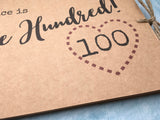Personalised 100th birthday gift, scrapbook album 100 years old, 100th birthday gifts for women, 100th birthday photo album gift for mom