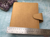 kikki k planner, kraft brown undated year planner by kikki k, binder style notebook planner journal with grid lined and blank paper B6
