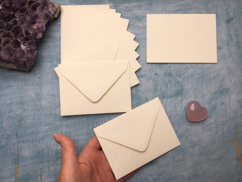 Mini envelopes, small cream envelopes, C7 ivory cream envelopes, C7 cream envelopes for envelope guestbooks