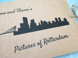 Rotterdam travel scrapbook album, honeymoon memory book, Photos of Rotterdam Netherlands travel journal personalized scrapbook photo album
