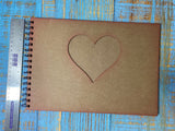 Heart aperture scrapbook album seconds sale kraft pages anniversary or valentines day gift for boyfriend
