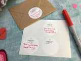 Reasons why I love you set of mini stickers, first anniversary gift love notes for lunch box or envelope seals long distance boyfriend gift