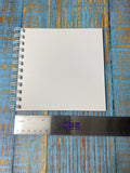 Mini white cover scrapbook Basic 6 x 6 inch Undecorated wire bound scrapbook with mixed colour pages seconds sale