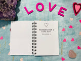 12 Reasons why I love you mini book of love notes, long distance first anniversary boyfriend gift twelve things I love about you gift ideas