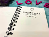 35 Reasons why I love you mini book of love notes, long distance relationship gift, 35 things I love about you, 35th birthday gift boyfriend