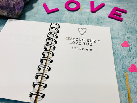 25 Reasons why I love you mini book of love notes, long distance