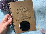 manifestation journal Having happy thoughts and Positive manifestations - clearance sale - a5 or a6 affirmation notebook meditation aid