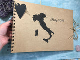 Italy travel scrapbook album, honeymoon memory book, pictures of Italy travel journal personalized photo album scrapbook gift