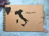 Italy travel scrapbook album, honeymoon memory book, pictures of Italy travel journal personalized photo album scrapbook gift