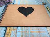 Heart aperture scrapbook album seconds sale black pages anniversary or valentines day gift for boyfriend husband wife or girlfriend