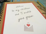 Letters to my children as I watch you grow book blank A4 notebook - seconds sale