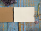 Basic blank A5 kraft scrapbook with cream pages for decorating 5 x 8 inches - seconds sale