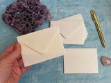 Mini envelopes, small cream recycled envelopes with fleck C7 ivory envelopes for envelope guestbooks eco friendly supply