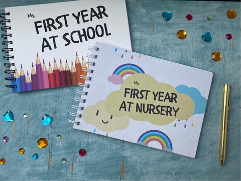 Seconds sale: first year at school and nursery memory books, A5 school scrapbook A5 notebooks (sale14)