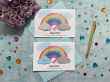 Pack of two rainbow happy birthday cards