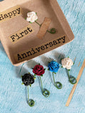 One year anniversary gift tiny box card alternative, paper anniversary mini gift box, first year wedding anniversary