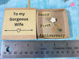 One year anniversary gift tiny box card alternative, paper anniversary mini gift box, first year wedding anniversary