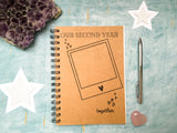 our second year together A5 journal, second anniversary gift