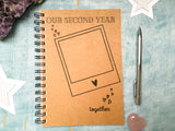 our second year together A5 journal, second anniversary gift