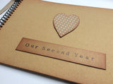 2 year anniversary gift for boyfriend, our second year scrapbook, cotton wedding anniversary gift