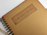 Personalised art journal sketchbook, recycled kraft sketchpad, personalized smash book, gift for an artist kraft sketch book