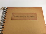 Personalised art journal sketchbook, recycled kraft sketchpad, personalized smash book, gift for an artist kraft sketch book