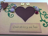 our story so far scrapbook album, personalized engagement gift, fiance gift ideas for her