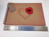A4 remembrance memory book, poppy scrapbook album, photo album REMEMBERING poppy book memory keepsake, veterans gift for dad