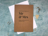 Mrs & Mrs 1st anniversary card