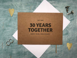 custom 30th anniversary card, 30 year anniversary card for wife, pearl anniversary card for her, pearl wedding anniversary card for husband